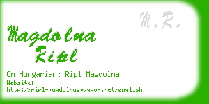 magdolna ripl business card